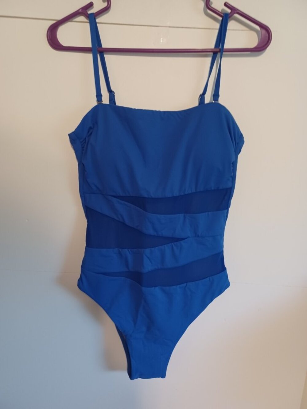 NEW! HOLIPICK Women's Royal Blue One-Piece Swimsuit, Size L